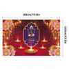KYMY Happy Diwali Backdrop, Happy Diwali Festival Banner with 70.8X43.3inch,