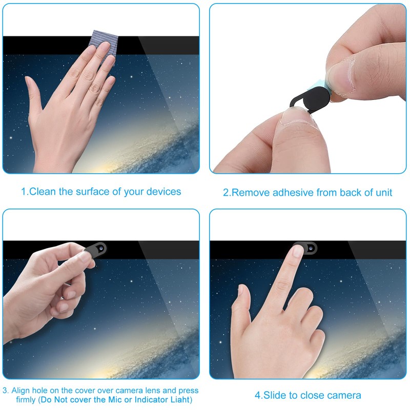 LICQIC 50 Pcs Webcam Cover Slide, Laptop Camera Cover Slide,