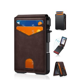 Men's Business Style Minimalist Card Holder, Magnetic Closure Card Holder, with Rfid Blocking, Multi Card Slot Wallet for Men for Daily Use, , Men's Wallet:_Brown_Please Refer To The Pictures for Dimensions