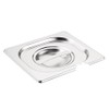 Vogue 12285 Stainless Steel 1/6 Gastronorm Notched Lid Cover Top