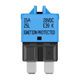 LENKRAD Automotive 15 Amp ATC/ATO Resettable Fuse 15A Manual Reset Standard Blade 15Amp Fuses Manual-Reset Circuit Breaker 15A for Car Truck RV Marine Boat Trolling Motorhome, 5 Pack