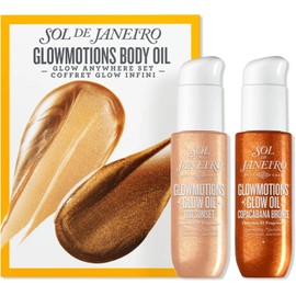 Sol de Janeiro Glowmotions, Set de Aceites Corporales Brillantes, Rio Sunset y Copacabana Bronze, Tamaño viajero 30ml Edición Limitada