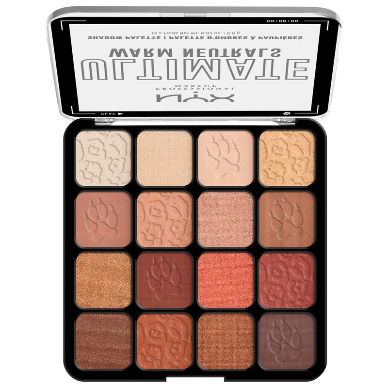 NYX Professional Make-Up Eye Shadow Palette with 16 Shades, Intense