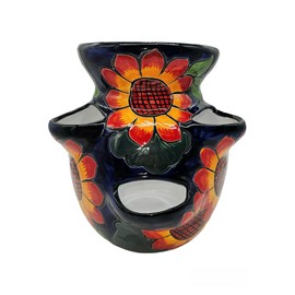 Talavera Pottery Store Strawberry Planter Medium Hand Painted Pot Indoor Outdoor Glazed (Sun Flower)