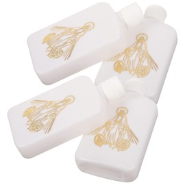 VICASKY 4pcs Decorative Holy Water Bottles Refillable Tiny Water Containers for Baptism Festival Lightweight and Portable Design Unique Safety Cover to Prevent Leakage
