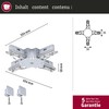 Paulmann 97657 URail X-Connector 104x104mm max. 1.000W Chrom matt Rail