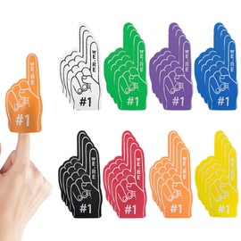32 PCS Small Foam Finger, YITOBA Sport Fan Mini Foam Fingers, Colorful Mini Hands for Sports Themed Birthday Party, Cheerleader Gifts for Competitions Events Games (8 Colors)