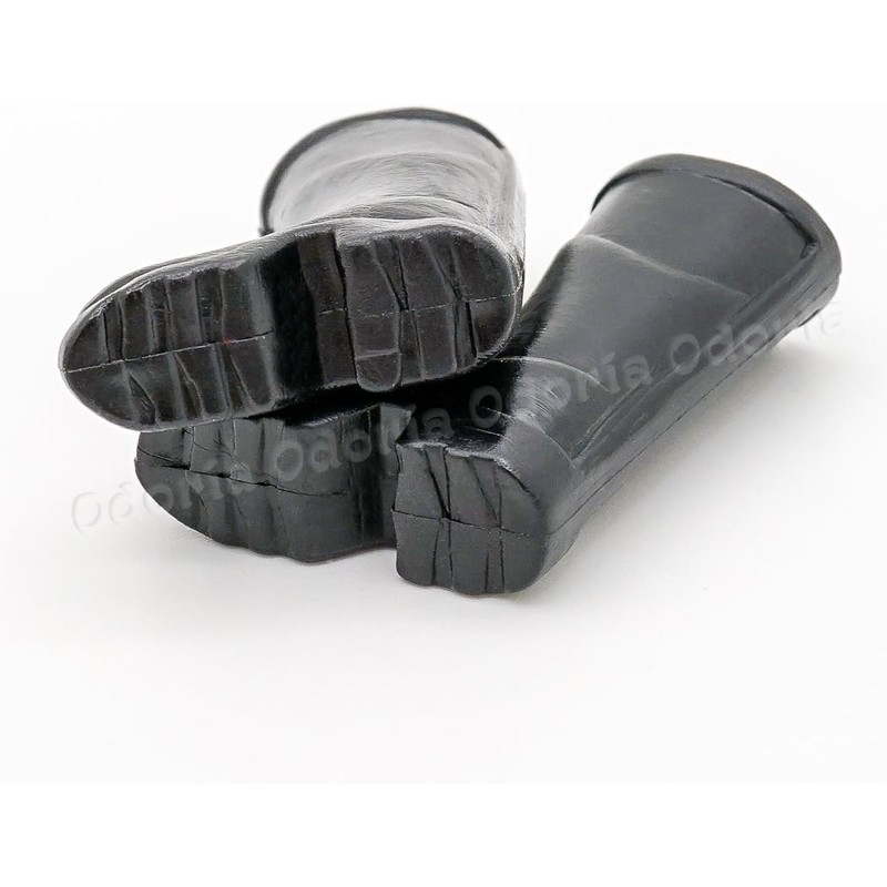 2Pcs Black 1/12 Miniature Rubber Boots Dollhouse Garden Accessories