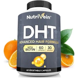 Fórmula Avanzada DHT con Biotina  DHT Blocker Hair Supplement, 60 Caps                                                                                
