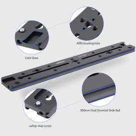 Leftfoto 300mm Dovetail Slide RailArca Swiss Type Quick Release Plate with Locating Ho