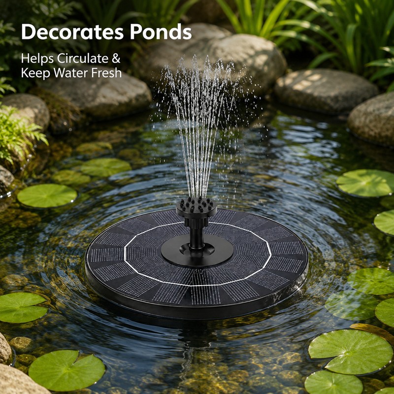 Solar Fountain Pump for Bird Baths – 1W to 3.5W