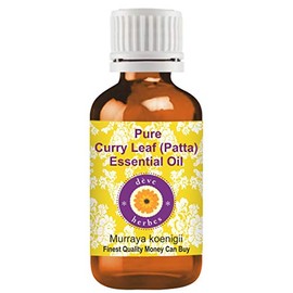 Deve Herbes Pure Curry Leaf (Patta) Essential Oil (Murraya koenigii) Steam Distilled 50ml (1.69oz)