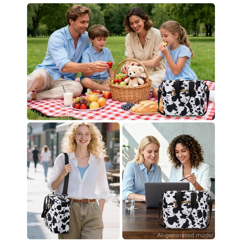 Tuwubi Women Lunch Bags for Work,Large Insulated Lunch Box with
