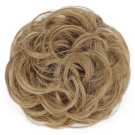 HMD Messy Bun Hair Piece Wavy Curly Scrunchies for Women Hair Bun Hair Piece Elastic Hair Bun Scrunchies Synthetic Chignon Ponytail Hair Extensions Tousled Updo Hairpieces for Women（10/24）