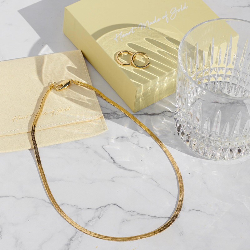 14K Gold Filled Herringbone Necklace