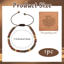 YUEWEESER Inspirational Gifts Bracelets for Adults Women Encouraging Healing Motivational Natural Stone Bracelet Life is Tough But So Are You Gift for Best Friends