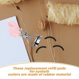 Baluue 24pcs Eyelash Curler Replacement Pads Soft Rubber Cushion Refills for Eyelash Curlers Compatibility and Gentle Curling