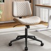 YaFiti Home Office Chair with Wheels, Armless Office Desk Chair