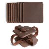 Hide & Drink Leather Coasters Set of 8, Premium Leather