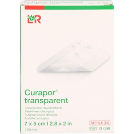 Curapor Wundverband Steril Transparent 5x7 cm, 5 St