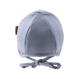 Sterntaler Scarf Hat Made of Wool (Merino) - Unisex Baby Slip-On Hat, Velvet blue