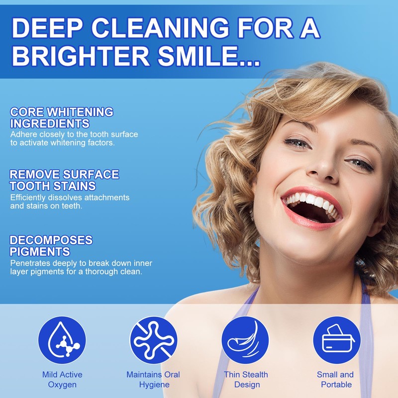 9D Teeth Whitening Strips 14 Treatments, Enamel Safe, Whitening Teeth