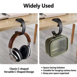 Vunpok 2 PCS Purse Hanger for Table, C Shape Handbag Hook for Desk