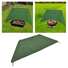 Topyond Camping Windscreen, Stove Windscreen - Foldable Stove Windscreen with Support Bars for Barbecues, BBQs, Outdoor Picnic