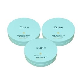 Kim Jeong-mun Aloe 김정문알로에 큐어 아쿠아 마일드 쿨링 선쿠션 25g(SPF50+) 본품 3개 SF Kim Jung Moon Aloe Cure Aqua Mild Cooling Sun Cushion 25g (SPF50+) 3 pieces