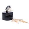 RSVP International Willie Woodpicker Toothpick Holder, Woodpecker, 100 Count,Plastic, Black