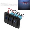 3 Gang Rocker Switch Overcurrent Protection LED Blue Backlit IP65