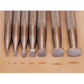 Checkered Stamps Leather Stamping Undercut Beveler - One Piece or Set of 7 Leather Stamping Tools in Stainless Steel (XXS, 1 Piece)
