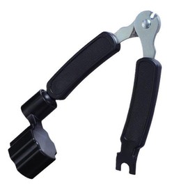 3-in-1 Guitar Tool—String Winder Cutter and Bridge Pin Puller, Multifunctional Guitar Accessories for Acoustic & Electric Guitars Restringing & Repair (Black, 1 PC)