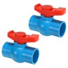 PATIKIL 40mm 1-1/2" ID PVC Ball Valve, 2 Pack Socket