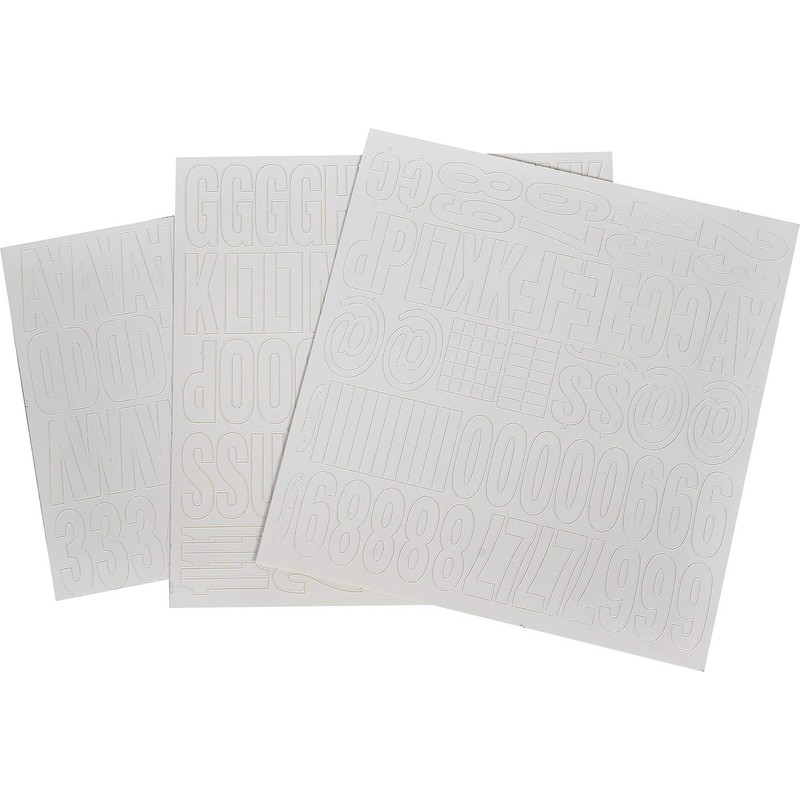 Hillman 847215 1-Inch Die-Cut Letters/Numbers Kit, White