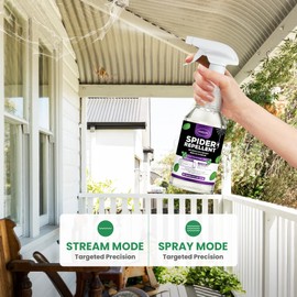 VANQUAR 16 oz Peppermint Oil Spider Repellent Spray - Natural Insect Deterrent for Home & Garden