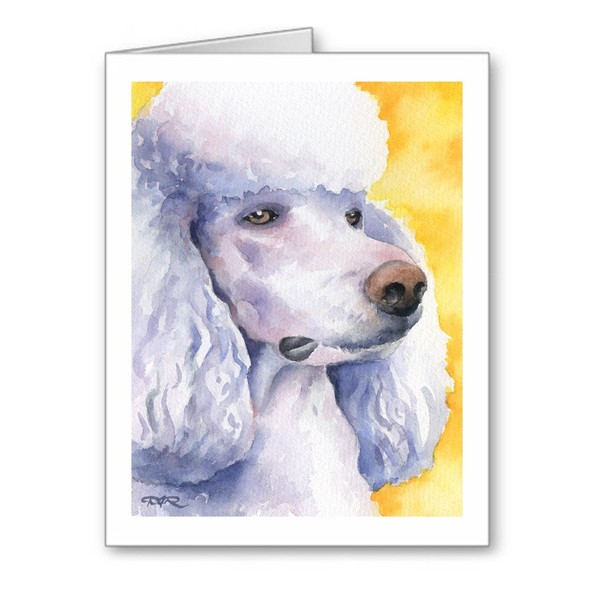 DJ Rogers Fine Art White Poodle - Set of 10