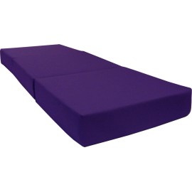 Danfuton Shikibuton Trifold Foam Beds 1.8 lbs Density, Folding Mattress 6x27x75, Purple