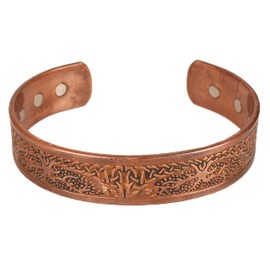 Touchstone Handcrafted by Indian Skilled Artisans Durable High Gauge Pure Copper Peace Awesome Celtic Design Chakra Mediation Magnetic Healing Bracelet in Natural Tone, Copper