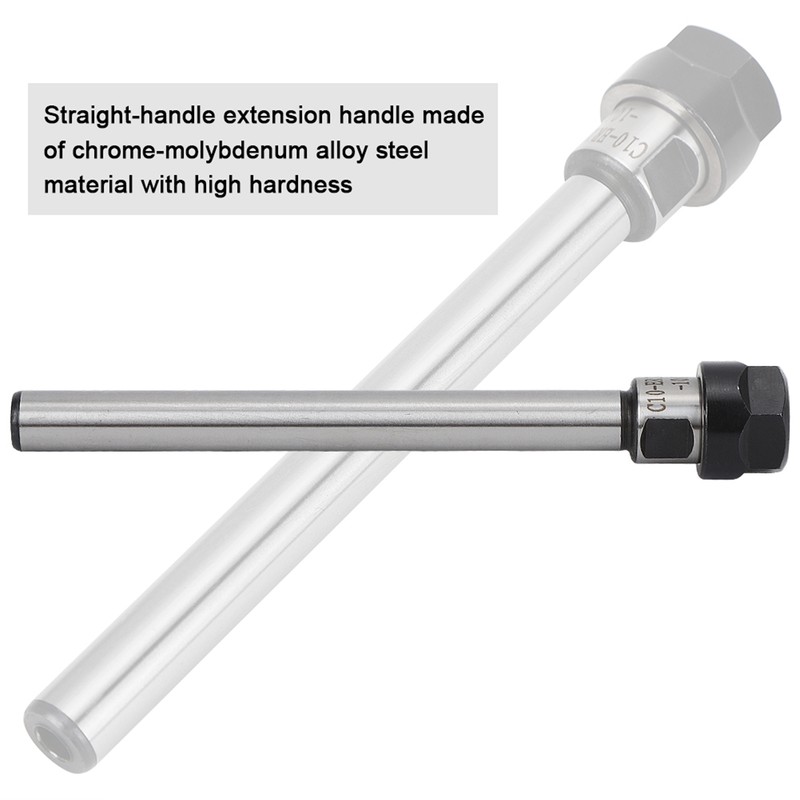 Collet Chuck Holder Chrome Molybdenum Alloy Steel Straight Extension Rod
