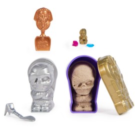 Spin Master Kinetic Sand, Mini Mummy 170g Magic Sand, Kinetic Sand Brown, 1 Surprise Figure, 2 Accessories and 3 Gems Included, Toys for Boys and Girls 3 Years Old
