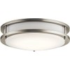 Kichler 10784NILED 11.75" White Acrylic LED Flush Mount in Brushed