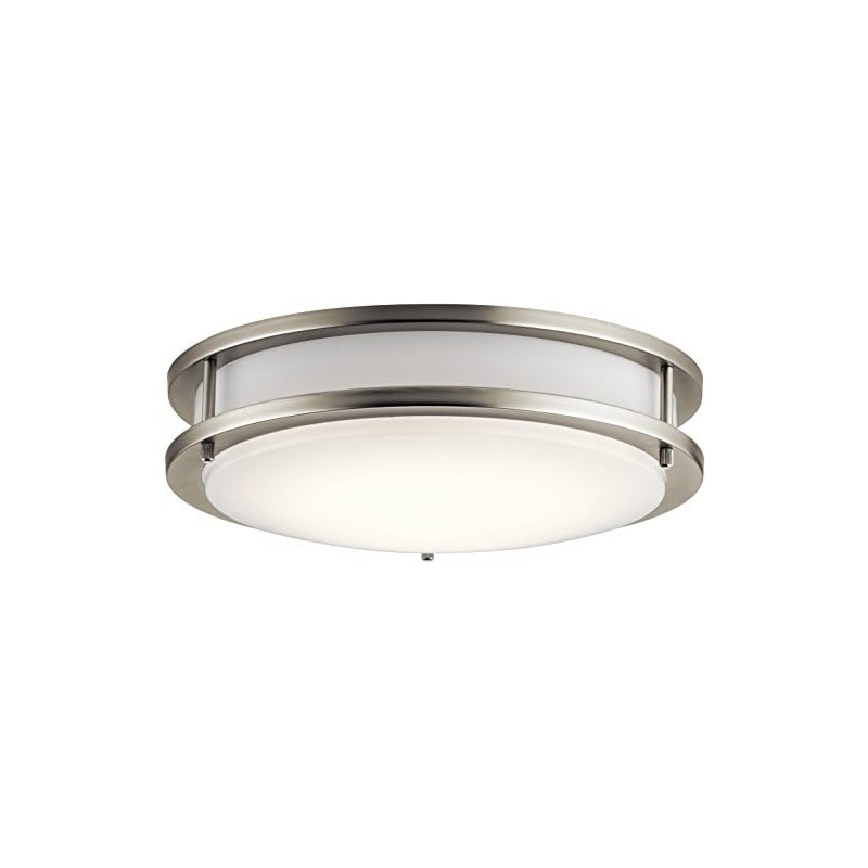 Kichler 10784NILED 11.75" White Acrylic LED Flush Mount in Brushed