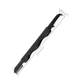 Baluue 6pcs Dual-ended Eyebrow Brush and Comb Foldable Stainless Steel Eyebrow Grooming Tool Portable Makeup Applicator for Women Gentle Soft Bristles Elegant Black Design