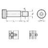 Ganter Normelemente Fitting Screws with Collar ISO 7379-16-M12-25, Mounting Diameter