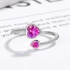 Step Forward S925 Sterling Silver July Birthstone Ring for Women,