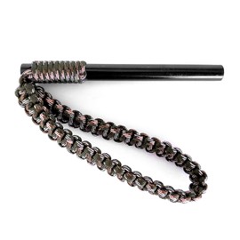 BigDaddy Ferro Rod Fire Starter - The Multiple Color Options - 5in by 1/2in with 550 Paracord Loop Handle by Sirius Survival (Green Camo)