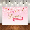 Mocsicka Valentine's Day Backdrop Romantic Heart Love Theme Party Decorations