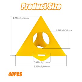 Sxutop Pack of 40 Painters Pyramid Stands Plastic Cone Paint Stand Small for Canvases Yellow Door Risers Support Stand for Canvas Cabinet Door Crafts Painting