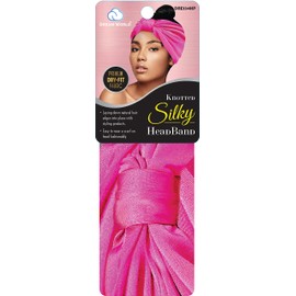 Dream World Knotted Silky HeadBand Hot Pink